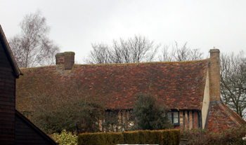 The rear of Lancotbury seen from Church Green February 2010